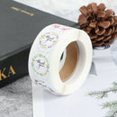 500pcs/roll round floral thank you stickers scrapbooking for package seal lSEAU