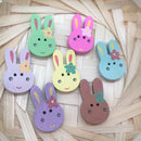 50x Cute Rabbit Shape 2 Holes Wooden Button for Scrapbooking Decoration 25mm