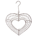 Moon & Heart Shaped Metal Wire Wreath Frame Form Hangers for Succulents, Pack of