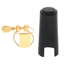 2x Metal Soprano Saxophone Mouthpiece Ligature&Cap for Saxophone Accessories