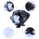 2Pcs U5 125W 3000LM Waterproof Motorcycle LED Headlight High Power Spot Li Gw Bj