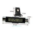 2 in 1 Blue Backlight Digital LCD Car Air Outlet Clip-on Clock Thermometer