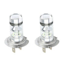 Pair Universal H7 10000K 100W DRL Fog Driving Light Lamps Blue