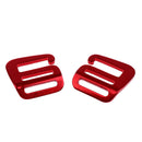Set of 2 Aluminum Alloy Webbing Strap Buckles G Hook Outdoor Carabiners Red
