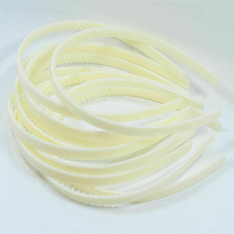 20pcs 10mm Black&White Plastic Alice Hair Bands Headbands DIY Hair Headwear