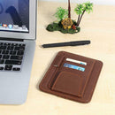 Car Sun Visor Organizer PU Leather Storage Bag for Glasses Card (Coffee) A