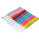 Soft Handle 12 PCS Set Crochet Hooks Needles Knit Yarn Weave Craft AluminumB Gw