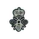 silvery crown bee patches embroidery applique clothes craft sew â„–#