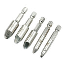 5x Screw Extractor & Drill Bit Set - Heavy Duty High Speed Steel Remover Kit