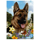 5D DIY Full Drill Diamond Painting Dog Garden Cross Stitch Embroidery Kits