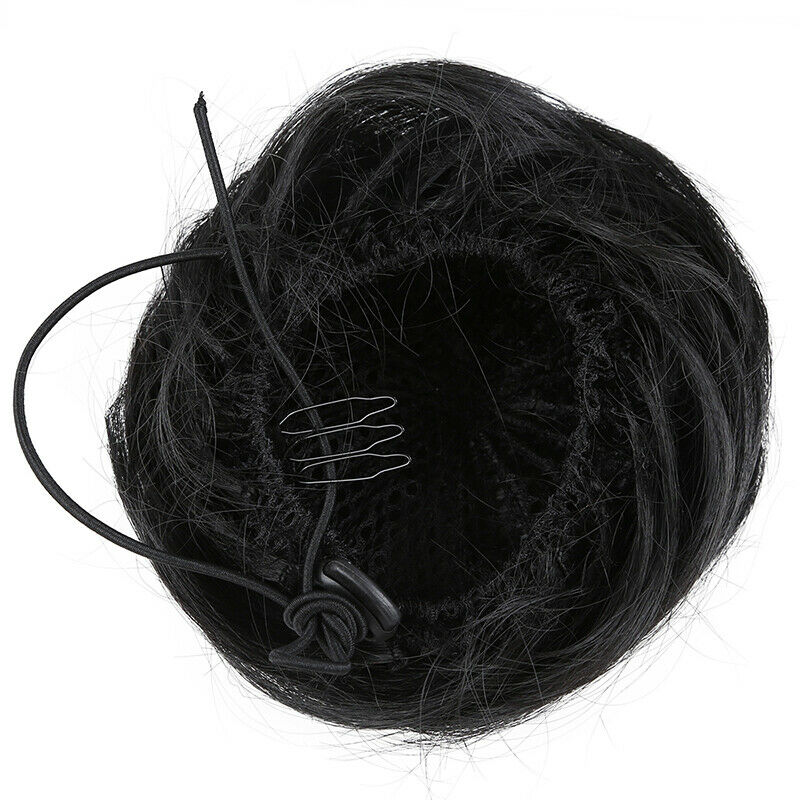 Hot Hair Extension Women Clip In On Hair Bun Hairpiece Scrunchie New L7L4