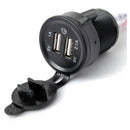 12V Dual USB Car Cigarette Lighter Socket Charger Power Adapter 60cm Cable
