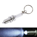 LED Mini keychain flashlight Key Chain Spark Plug Keychain Keyri New Car Pa B2X0