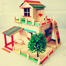 50x Rainbow Color Popsicle Art Craft Sticks Wooden Treat Sticks DIY Gifts