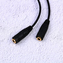 3.5mm stereo headphone audio male to 2 female y splitter cable w/ volume contrJR