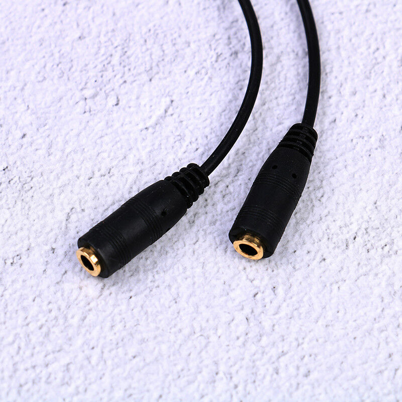 3.5mm stereo headphone audio male to 2 female y splitter cable w/ volume contrJR
