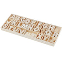 Unpainted Wooden Number Alphabet Letter Tray Wood Craft Shapes Embellishment