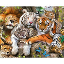 5D DIY Full Round Diamond Painting Tiger Embroidery Canvas Art (L2187)