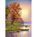 Scenery 5D DIY Full Round Drill Diamond Painting Cross Stitch Art (B851)
