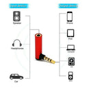 Connector 4 Pole Right Angle Male To Female Stereo Audio Adapter 90 Degree  O9E2