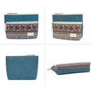 Clutch Bag National Wind Purse Retro Canvas Bag Zipper Storage Bag