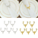 10x Metal Reindeer Napkin Rings Cloth Napkin Holders Wedding Decor