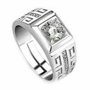 5X(1 Pcs Elegant Diamond Men's Ring Crystal Open Rings Wedding Jewelry For V8B3)