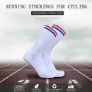 Sports Splicing Riding Socks Anti-slip Cycling Bicycle Calf Length Socks