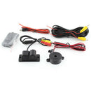 1X(2 In 1 Car Parking Sensors Rear View Backup Camera Universal High Clear
