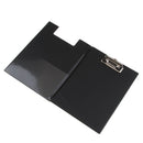 3 Pieces A5 Document Storage Clipboard Black PU Leather for Office Black