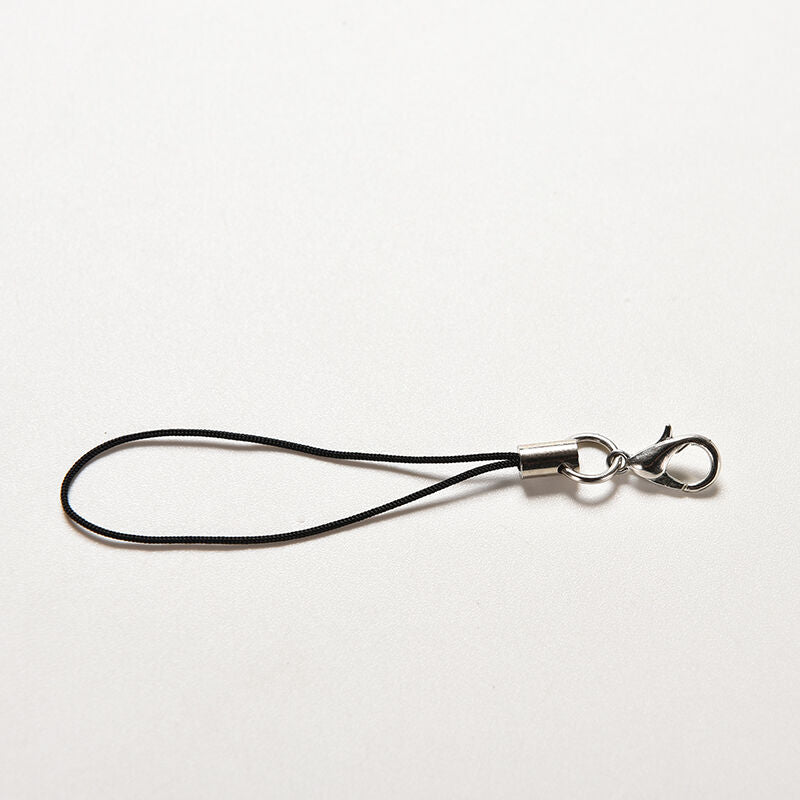100Pcs Black Cell Phone Rope Strap Charm Cords Lariat Clip Lanya ES