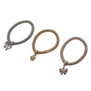 1set/3pcs fashion Crystal Elastic Rhinestones Cute Butterfly Pendant Bracel E6N2