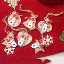 Moose Christmas Christmas Q4B0 6pcs/set Pendants Head For Tree Ornaments Wooden