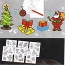 6Pcs Christmas Pendant Shrink Flim Key Chain Shrinky Art Papers Jewelry Making