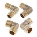 Elbow Brass Pipe Fitting Coupler 90 Degree 1/8 inch Male Thread Connector, easy