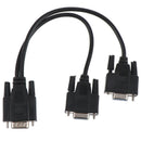 15Pin VGA Male to 2 VGA SVGA Female Adapter Splitter Video Monitor CabEF _SE