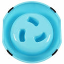 Puppy Dog Slow Down Eating Feeder Dish Pet Dog Feeding Food Bowl Blue I2A8