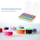 30pcs Empty Bobbins Sewing Spools Plastic Storage Box Home Needlework Tool  A