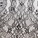 3 Yard Black Eyelash Lace Trim Flower Embroidered DIY Bridal Dress Clothing