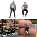 2Pcs 1/64 Mini Street Scenes People Street Park Garden Layout Diorama Decor