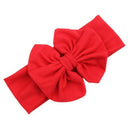 Cute Baby Girls Kids Stretch Bowknot Headband Hairband (Red)