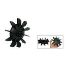 Air Compressor Part Black Plastic 14mm Inner Dia. Ten Vanes Motor Fan Blade