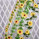 1Pcs Artificial Sunflower Garland Silk Flower Vine Wedding Fence Decoration-FT