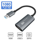 HDMI To USB2.0 Video Capture Card Live Streaming Portable HD Record Computer