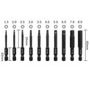 2X(10Pcs Wrench Drill Bit Set Magnetic Tips Quick Release Shank For Easy At