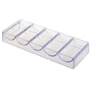 Transparent Acrylic Poker Chips Tray 100 Chips Storage Case for Party Home