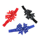 Elastic Baby Girls Dot Printed Bowknot Headband Hair Accessories(20Pcs)