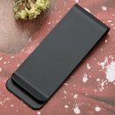 Metal Stainless Steel Money Clip Holder Folder Collar Clip (Black)