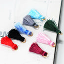 60Pcs Mini Artificial silk Tassel Metal ring DIY Jewelry Accessories Tassels