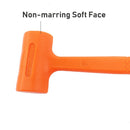 0.5Lb Orange Dead Blow Hammer Soft Rubber Unicast Non-Marring Mallet